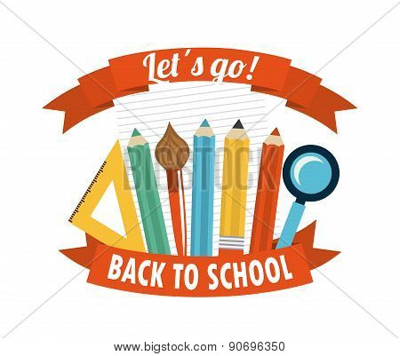 school design over white  background vector illustration