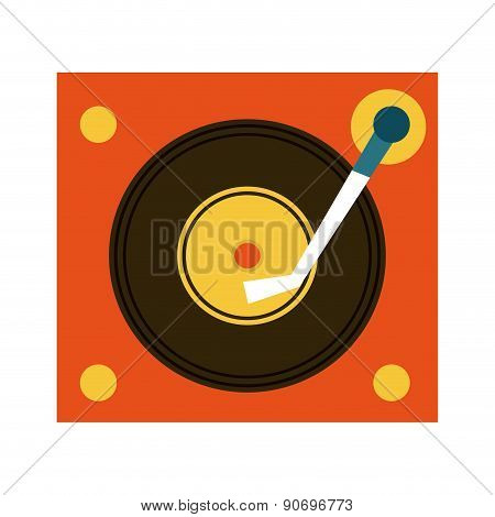 Music elements with flat desiign Vector illustration