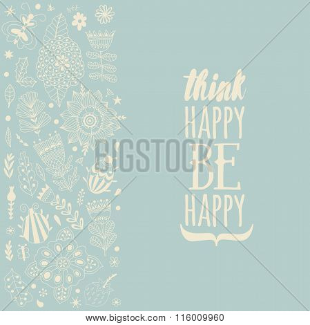 Vector Illustration made of flowers and herbs