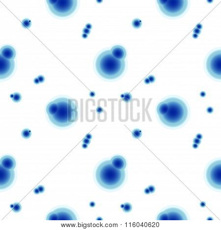 Scientific seamless pattern with blue molecules