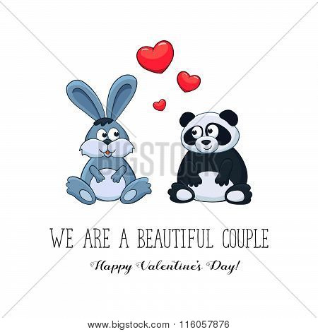 Valentine's Day cartoon card