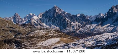 Paysage Des Alpes En Automne A Chamonix