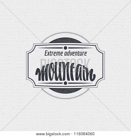 Mountain adventure and expedition insignia badges It can be used as a print on clothing, stamped bus