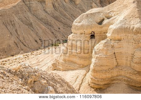 Cave In Qumran, Where The Dead Sea Scrolls Were Found