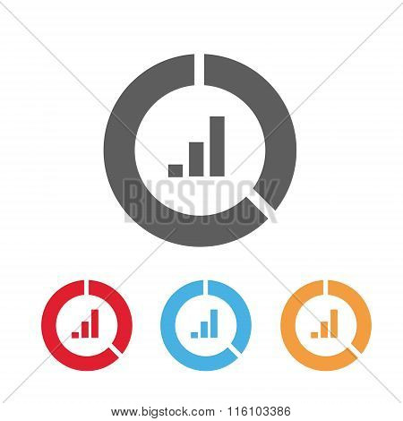 Chart icon flat style