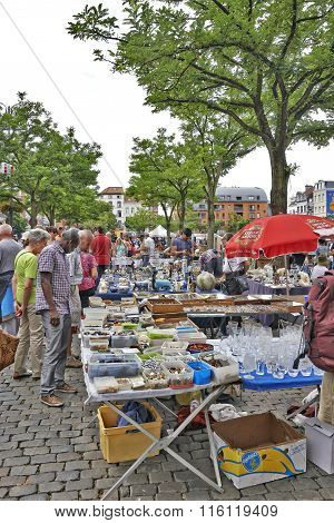 Flea Market At Place Du Jeu De Balle, Brussels