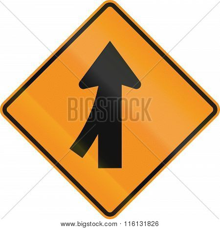 United States Mutcd Road Sign - Intersection With Merge