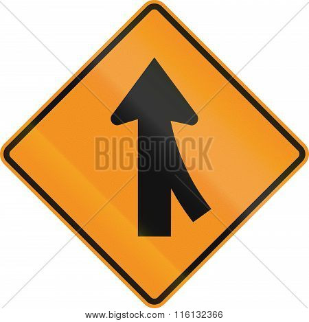 United States Mutcd Road Sign - Intersection With Merge