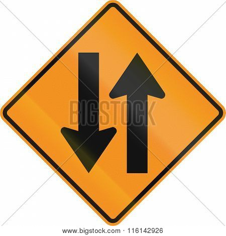 United States Mutcd Road Sign - Two Way Traffic
