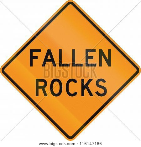 United States Mutcd Road Sign - Fallen Rocks