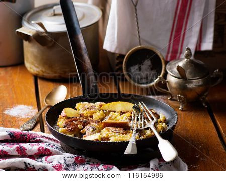 Rice Pancakes With Risins And Cottage Cheese