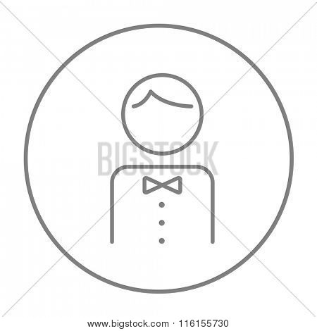 Waiter line icon.