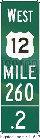 United States Mutcd Road Sign - Distance Road Marker