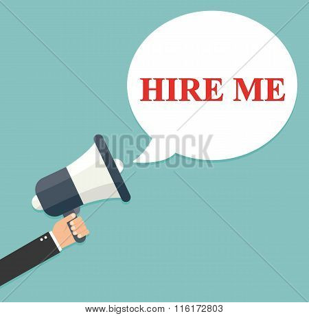 Hand Holding Megaphone - Hire Me