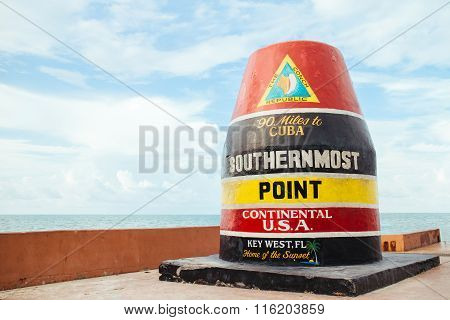 The southernmost point.
