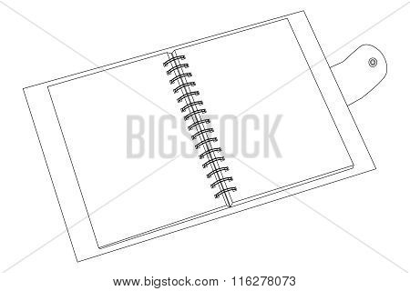 Notebook in the spring