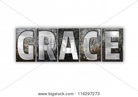 Grace Concept Isolated Metal Letterpress Type