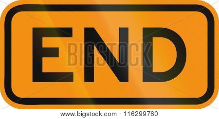 United States Mutcd Road Sign - End