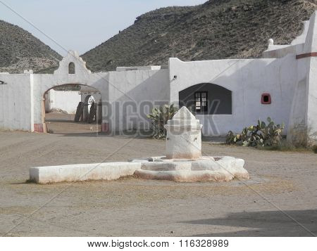 White Mexican Style Buildings