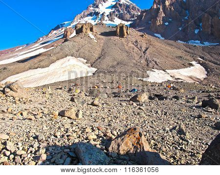 View To Kasbek, The Holy Mountain In The Caucasus