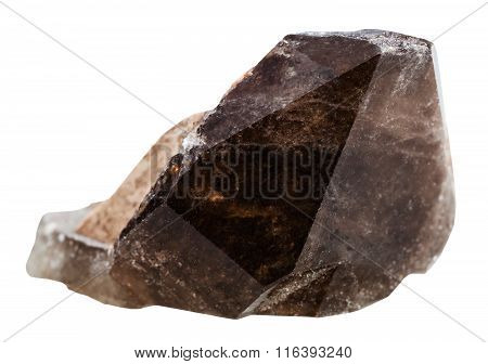 Morion (smoky Quartz) Mineral Crystal Isolated
