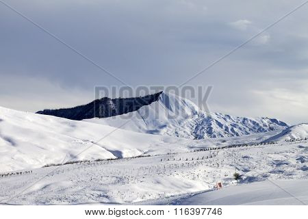 Ski Resort In Gray Day