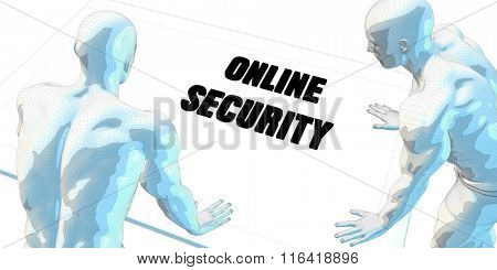 Online Security Discussion and Business Meeting Concept Art