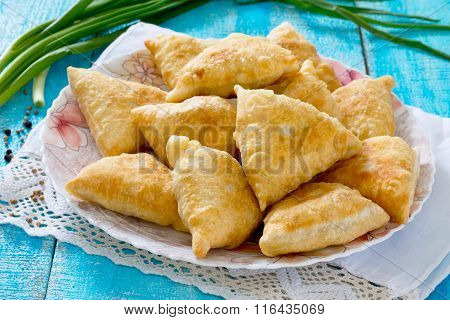 The Indian National Dish Of Samosas, Fried Dough And Vegetable Stuffing