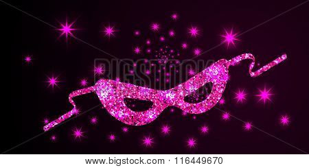 Pink Shining Carnival Mask