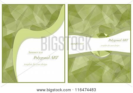 Template For Your Design In Green Colors..