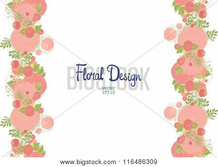 Vertical floral border