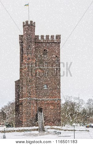 Snow At Karnan In Helsingborg
