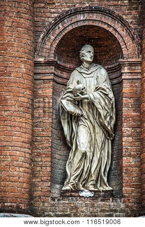 San Bernardo Tolomei Statue In Siena