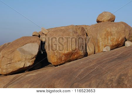 Stone boulders of Hampi