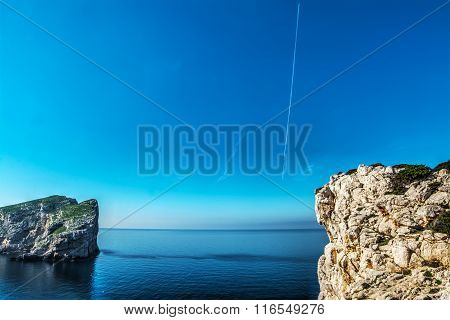 Foradada Island And Rocky Cliff In Capo Caccia