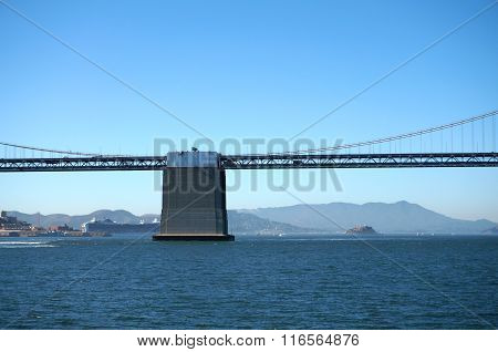 Center Of San Francisco Side Of Bay Bridge