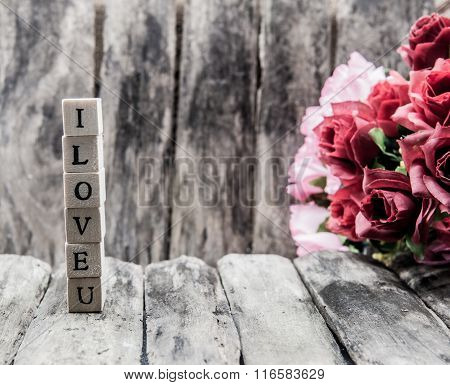 Valentine And Sweetest Decoration With Wintage Background