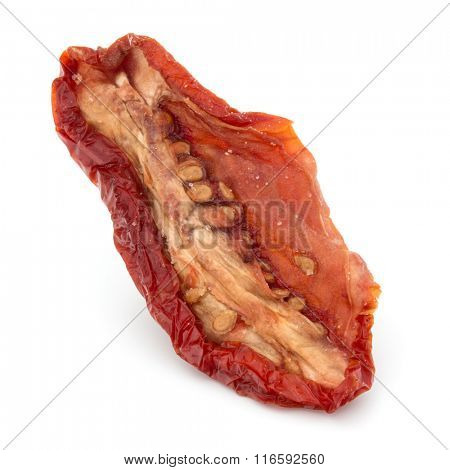 Dried tomato isolated on white background cutout