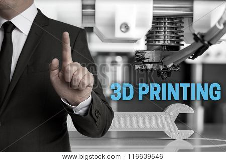 3D Printing And Businessman Concept
