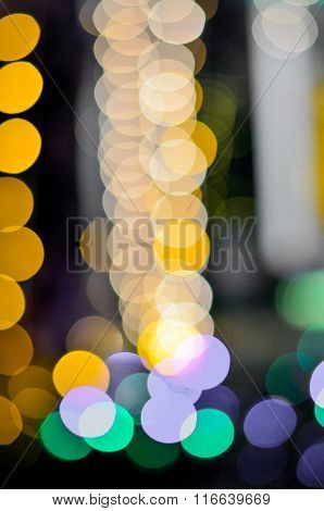 City lights blurred bokeh background, Festive Background, Vintage Magic Background With Color, Natur