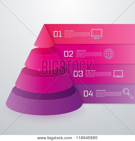 Vector illustration infographics four options