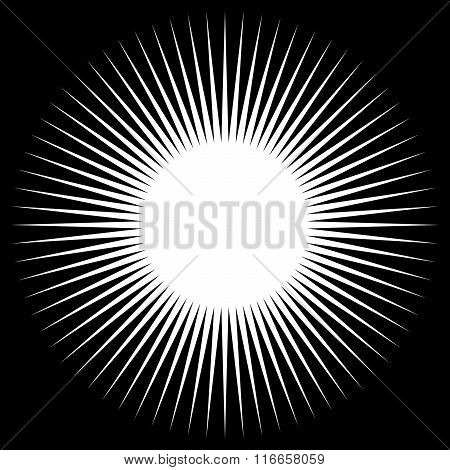 Silhouette Of A Simple Spiky, Radiating Shape