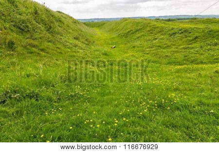Ditch Badbury Rings Iron Age Hill Fort