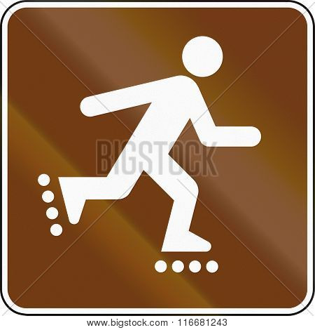 United States Mutcd Guide Road Sign - In-line Skating