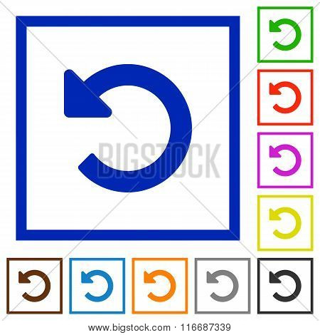 Undo Changes Framed Flat Icons