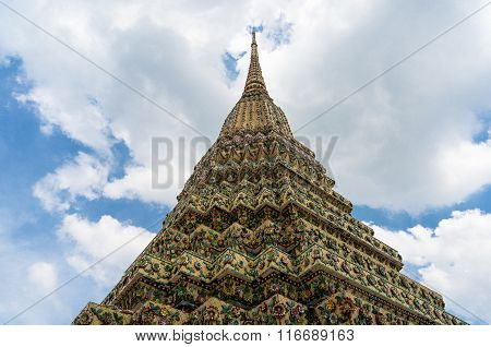 Beautifully decorated chedi, Thailand