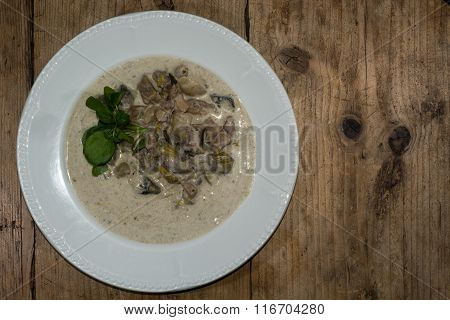 Veal Blanquette From Above