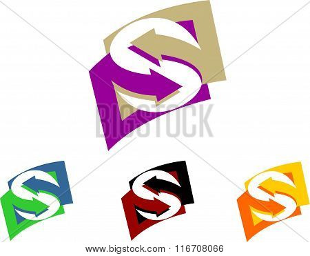 stock logo letters s with arrow