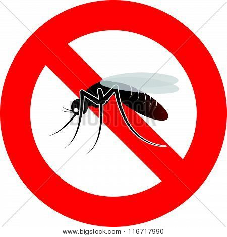warning mosquito sign