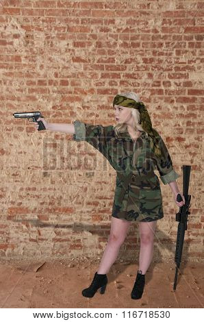 Beautiful Woman Soldier